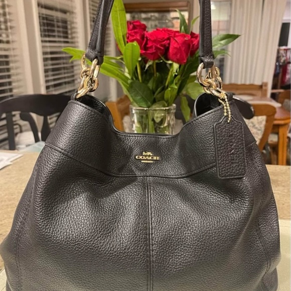 Coach Black Leather Lexy Shoulder Bag - Picture 1 of 7